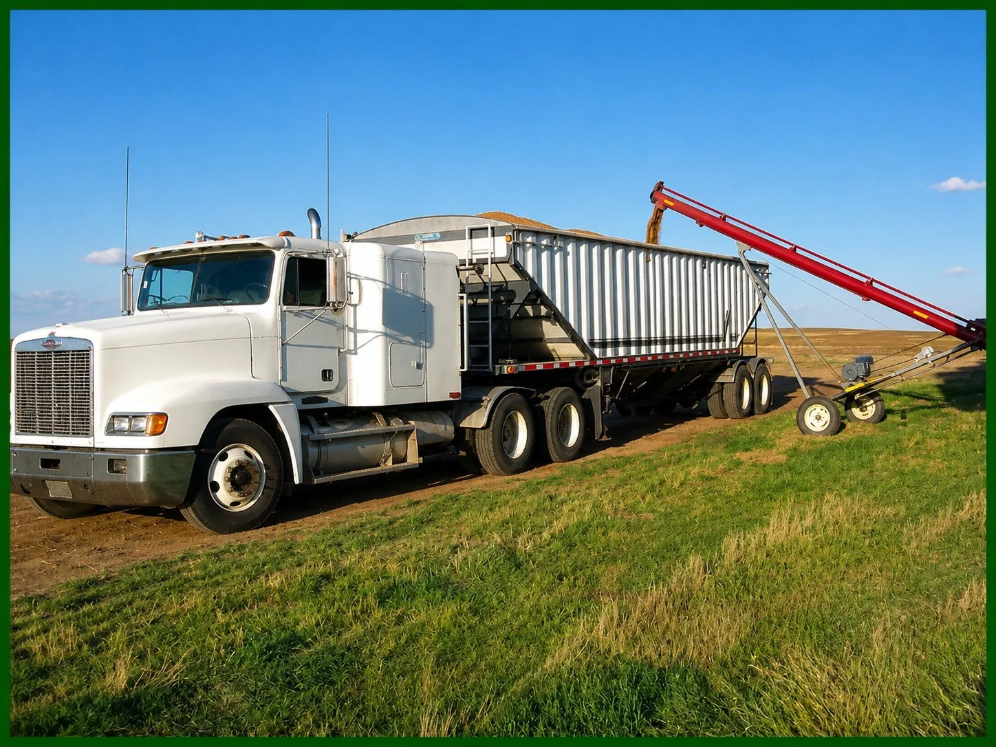 Mung bean harvesting and truck collection from the fields.