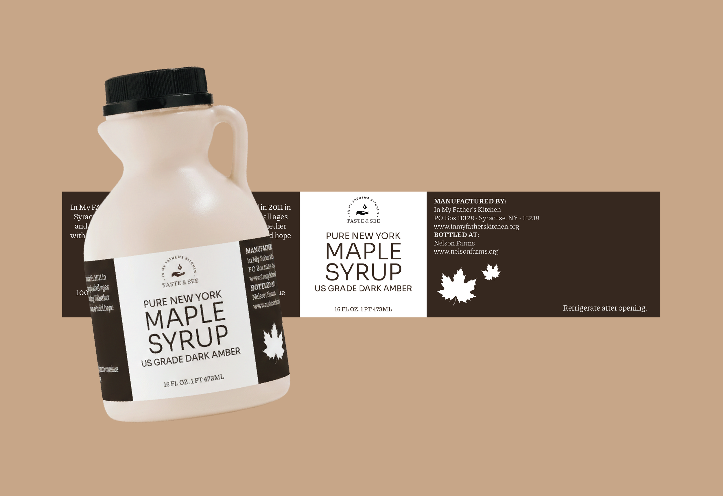 In My Father's Kitchen - Maple Syrup Label