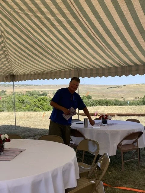 It is always a good day when you get to set up for fellowship after "Mass on the Grass" 