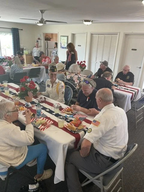 Food and Fellowship in the Saint Philip in the Field parish hall following the 2026 Memorial Day event.