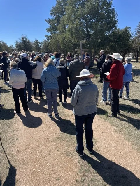 Community Stations of the Cross walk through cemetery on Good Friday 2026