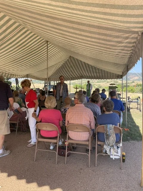 Preparing for an outdoor service in the lovely Plum Valley, Sedalia, Colorado