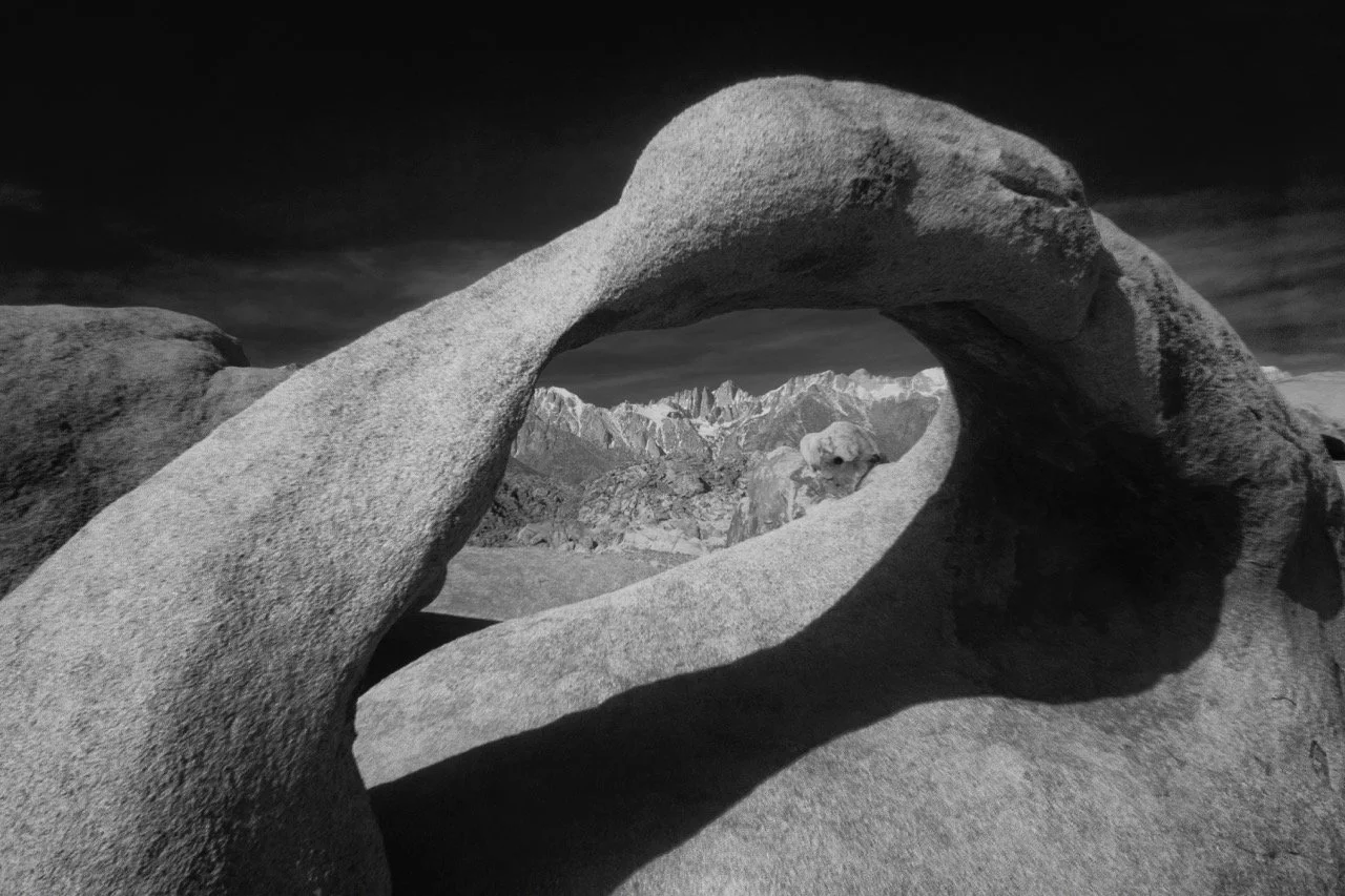 Abstract Rock Formation in Black and White