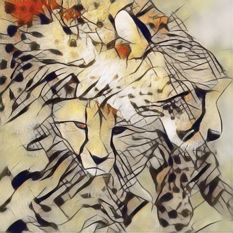 Abstract Lion Artwork