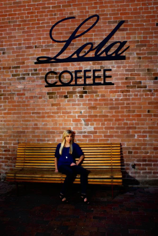 Senior portrait session, senior photography, Arizona photographer, phoenix area photographer, senior photos, downtown phoenix arts district and Roosevelt Row, Lola Coffee