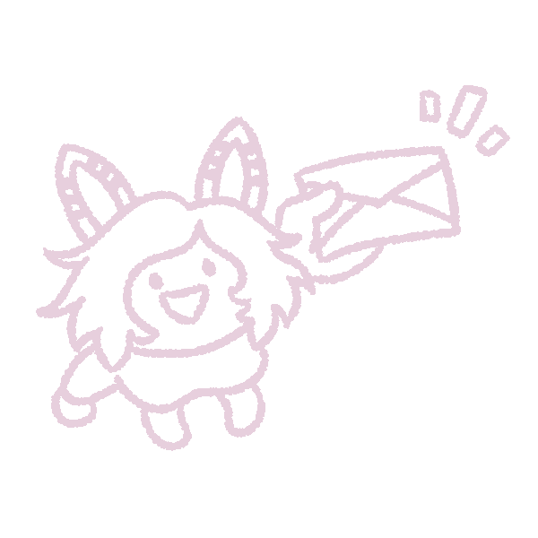 A simple animation of the sharksona holding up an envelope