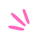 Pink and black abstract design with curved lines