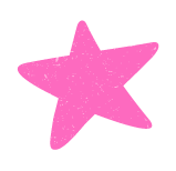 Pink glittery star graphic