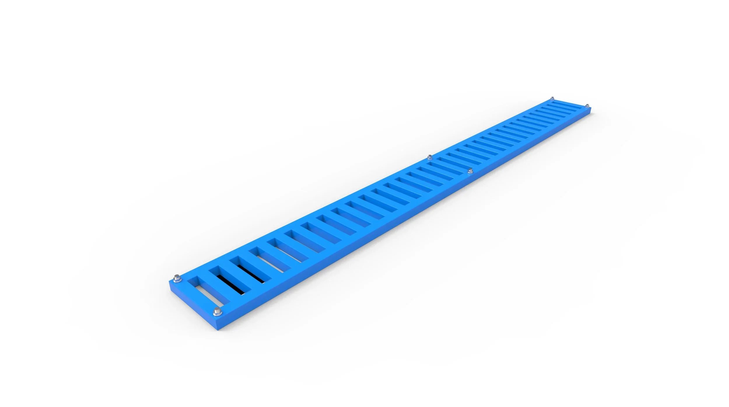 A blue steel scooter rack