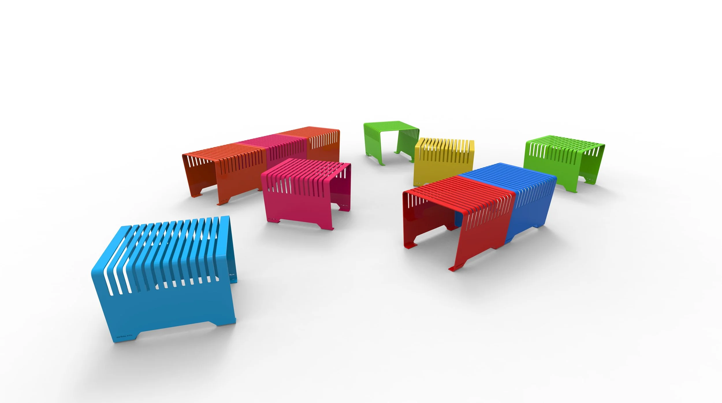 powder coated bench seats 