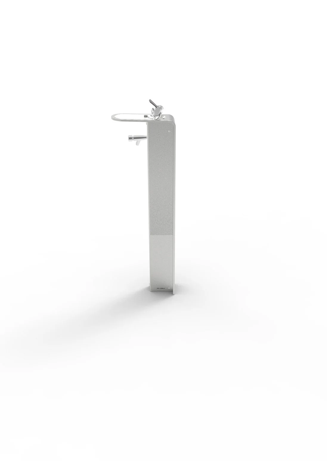 A sleek, modern, drinking fountain with a minimalist design.