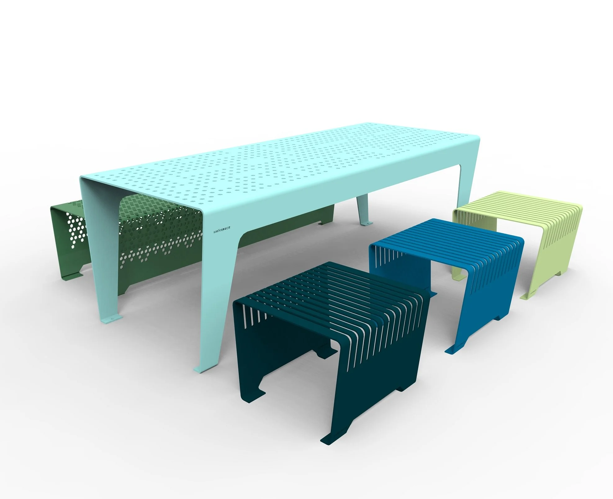 powder coat steel picnic suite