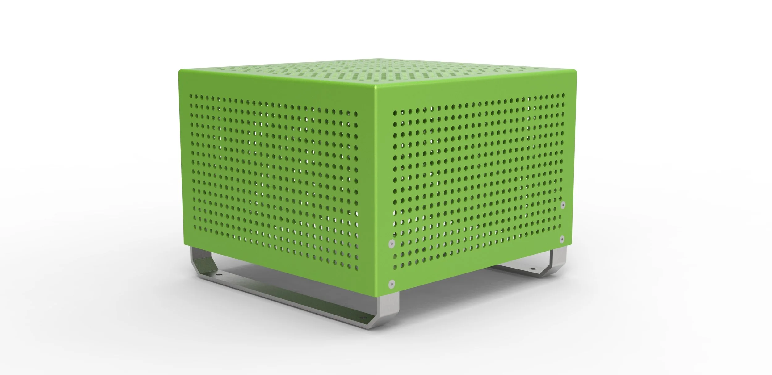 powder coated steel mini bench seat