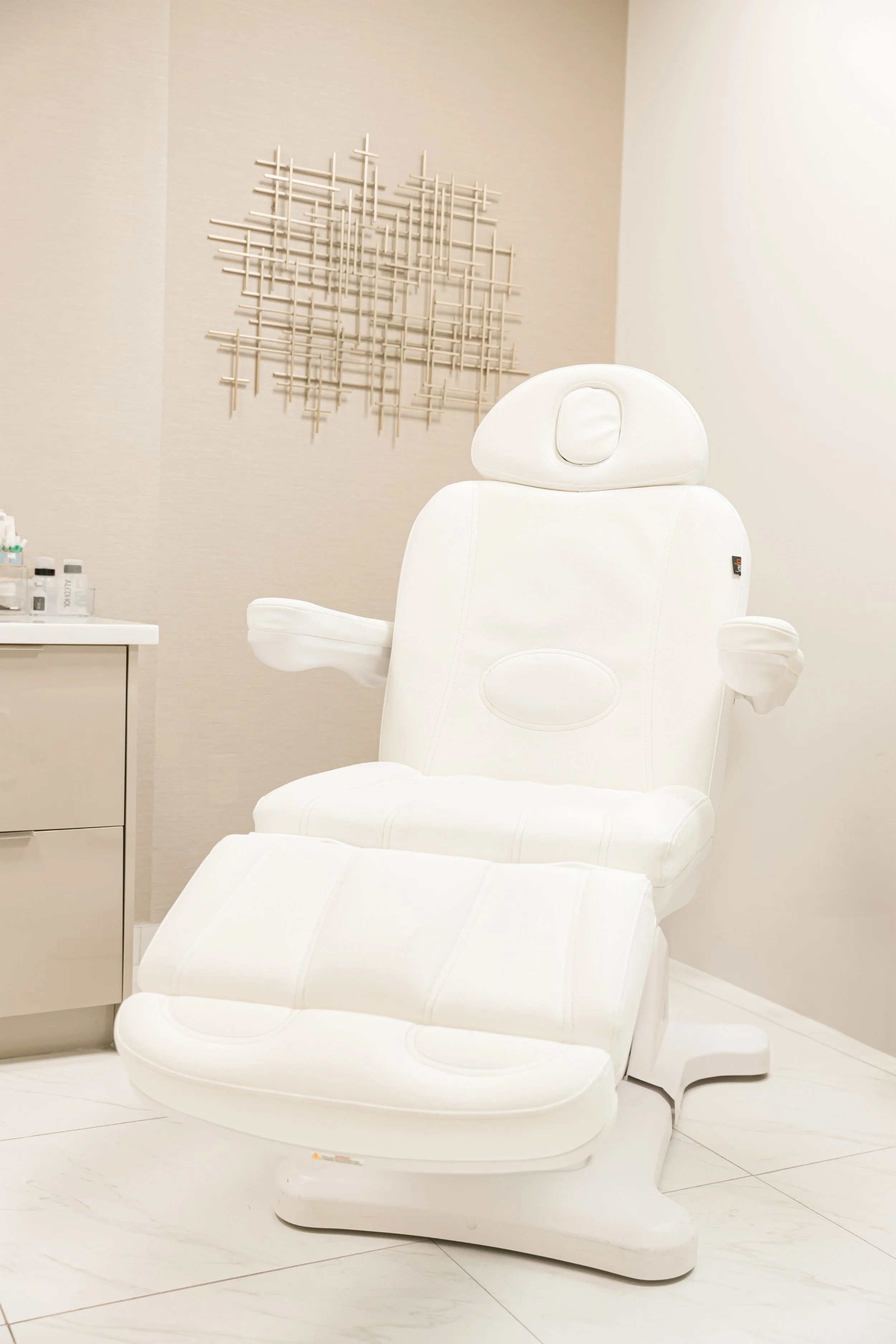 Discussing Sculptra and Radiesse bio-stimulator for a treatment consultation at a Scottsdale med spa.