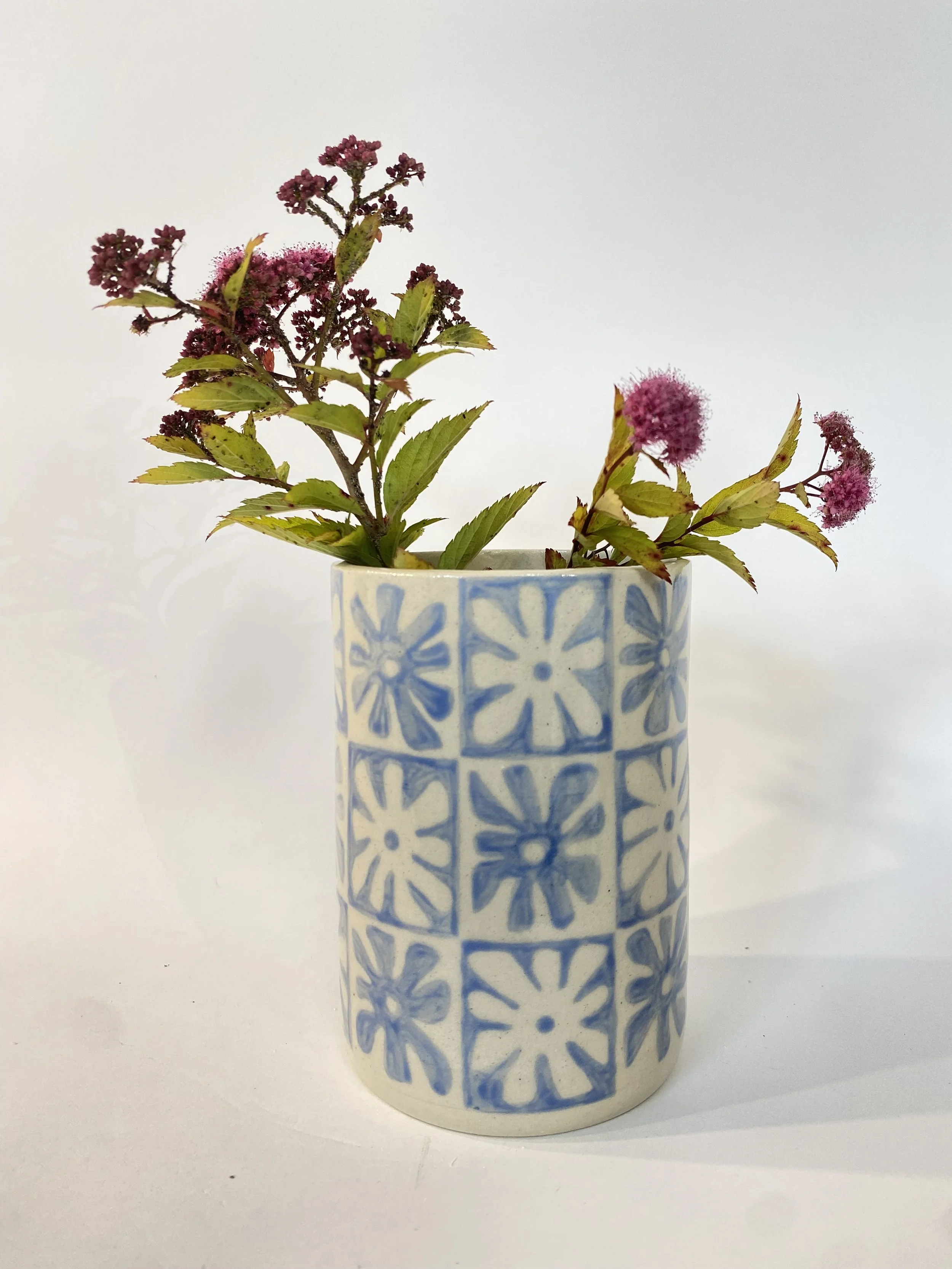 Abstract Checkered Vase