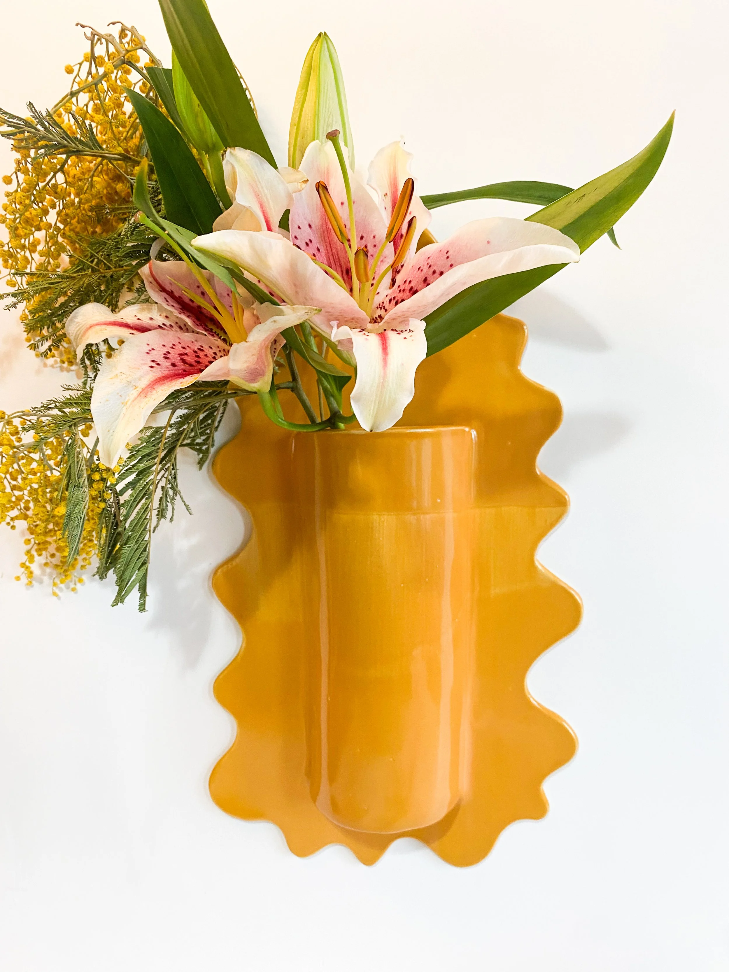 Harvest Gold Wall Vase