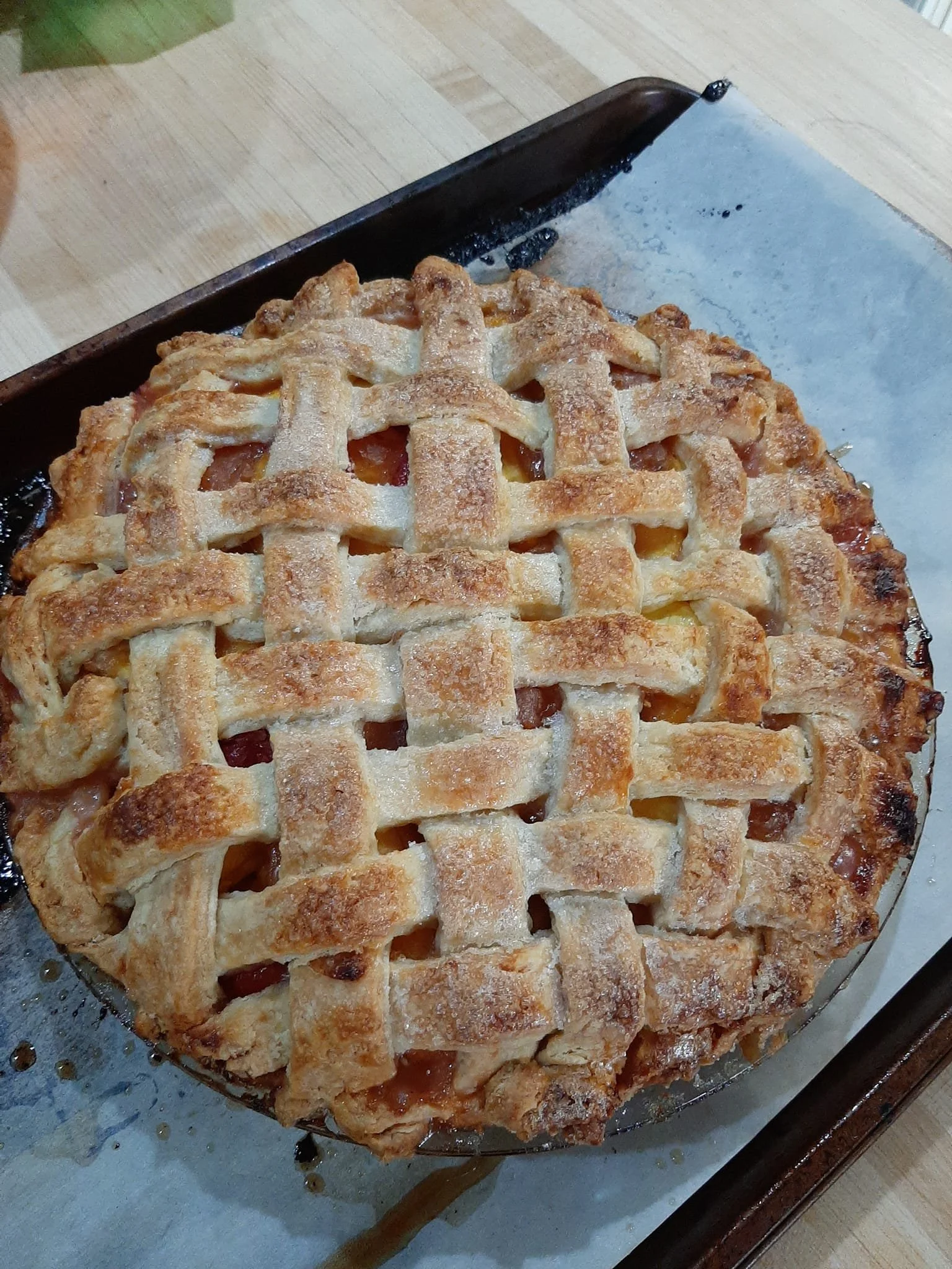 Peach Lattice Pie