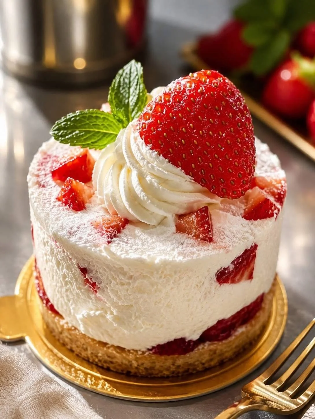 Fresh Strawberry Cream Cake
