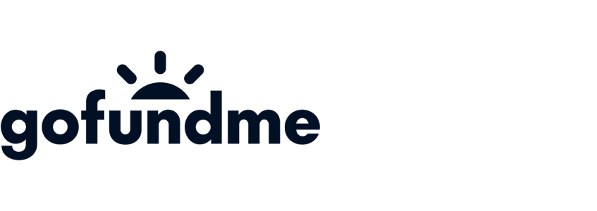 GoFundMe logo with a rising sun icon above the platform name.