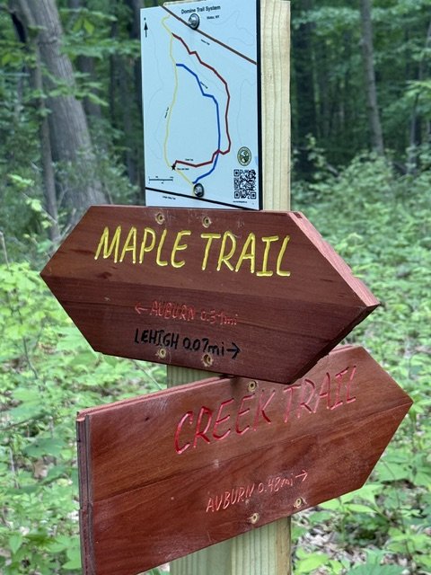 New wayfinding signs on Domine Trails