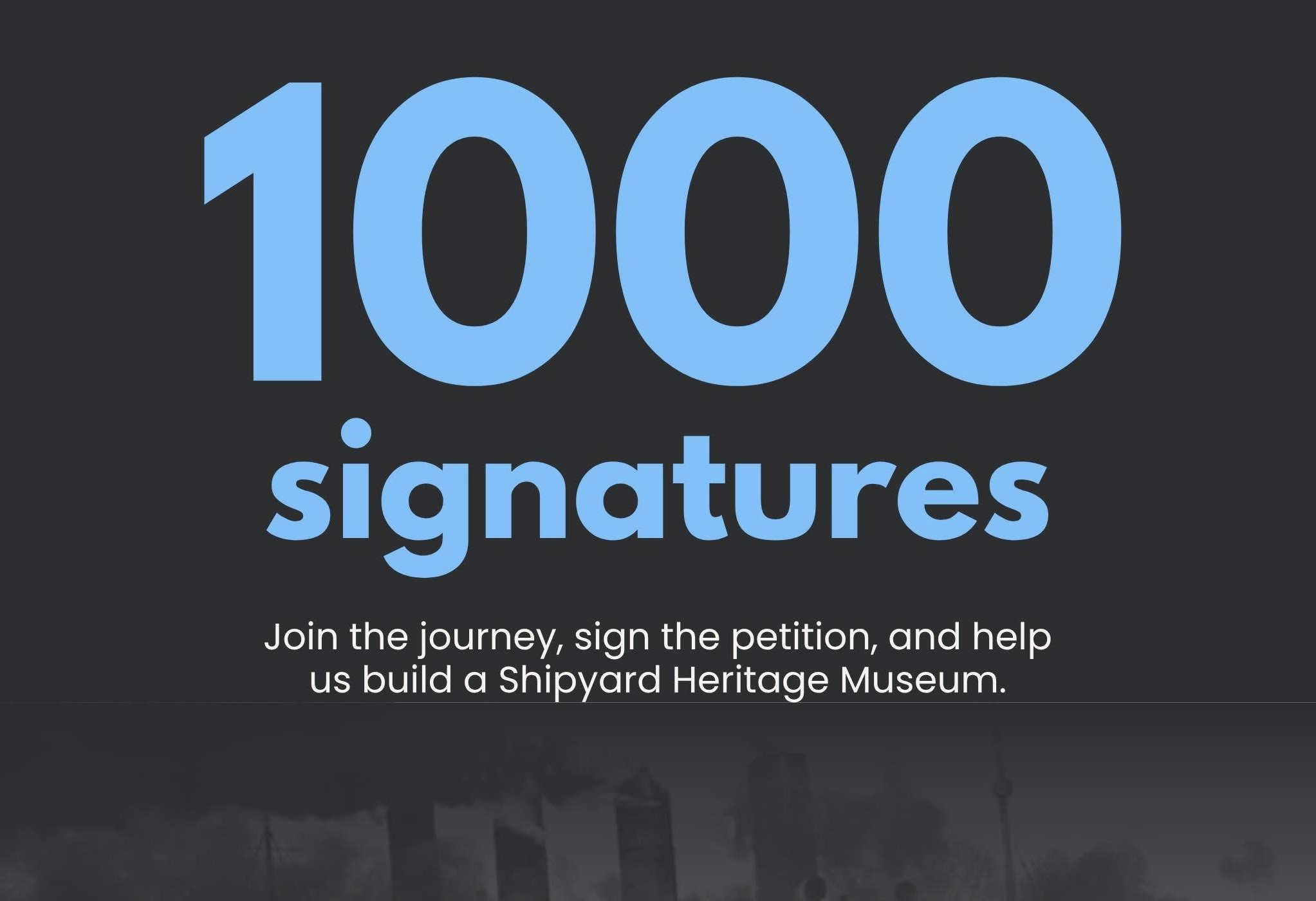 1,000 Signatures Milestone