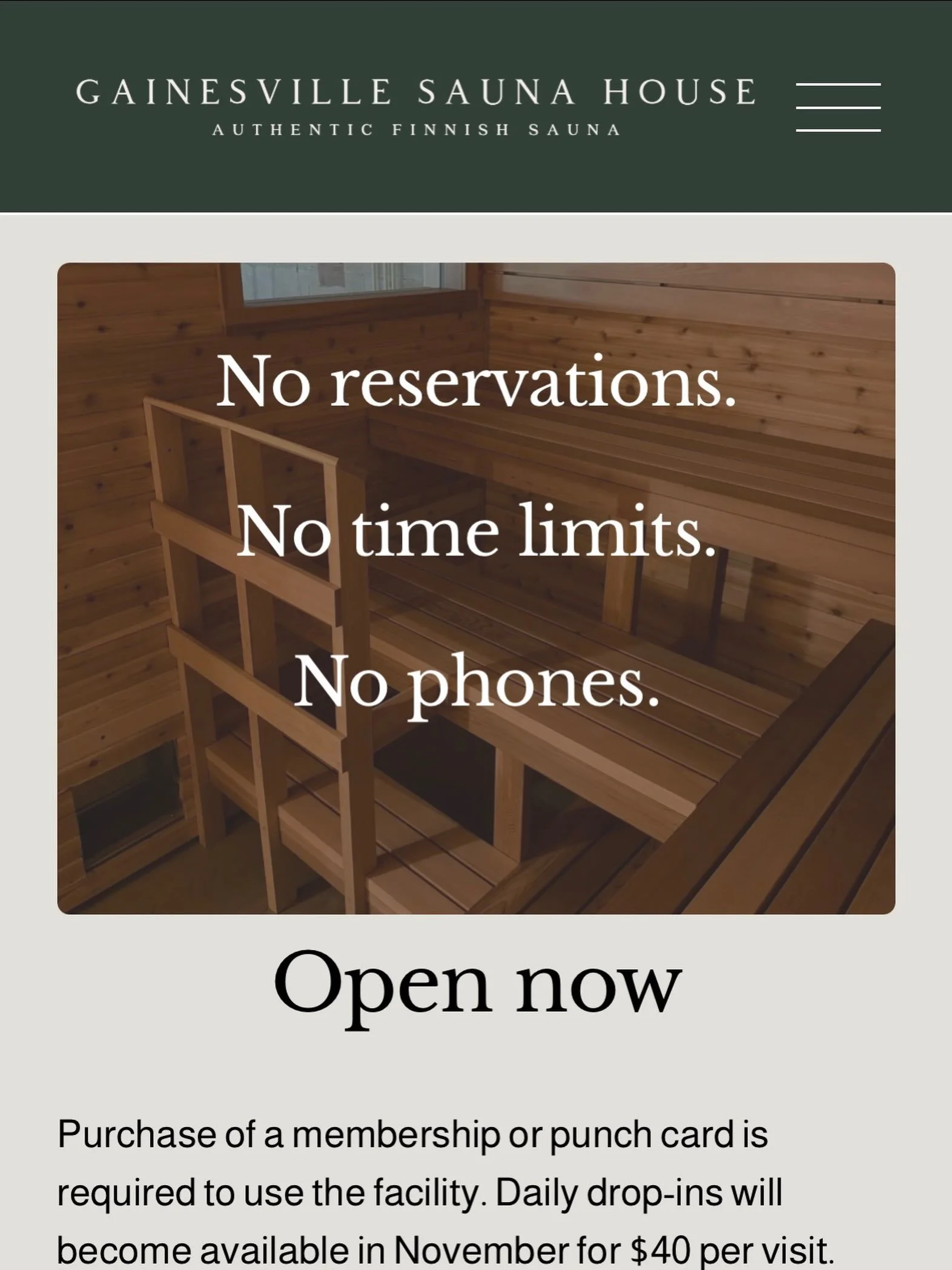 We are open. Come by for a free tour of the facility.