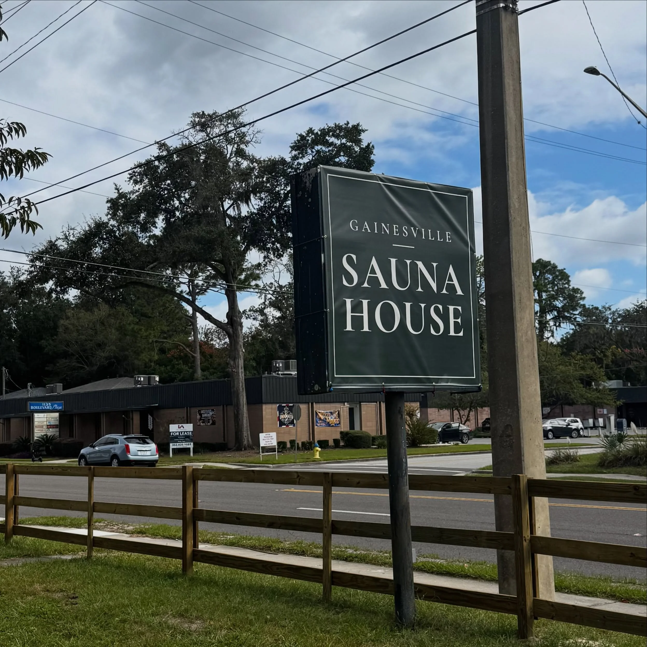 Sign is up

@saunologia event tomorrow (details on website) 

@gainesvillechamber Grand Opening set for November 12th 

Saunas are hot