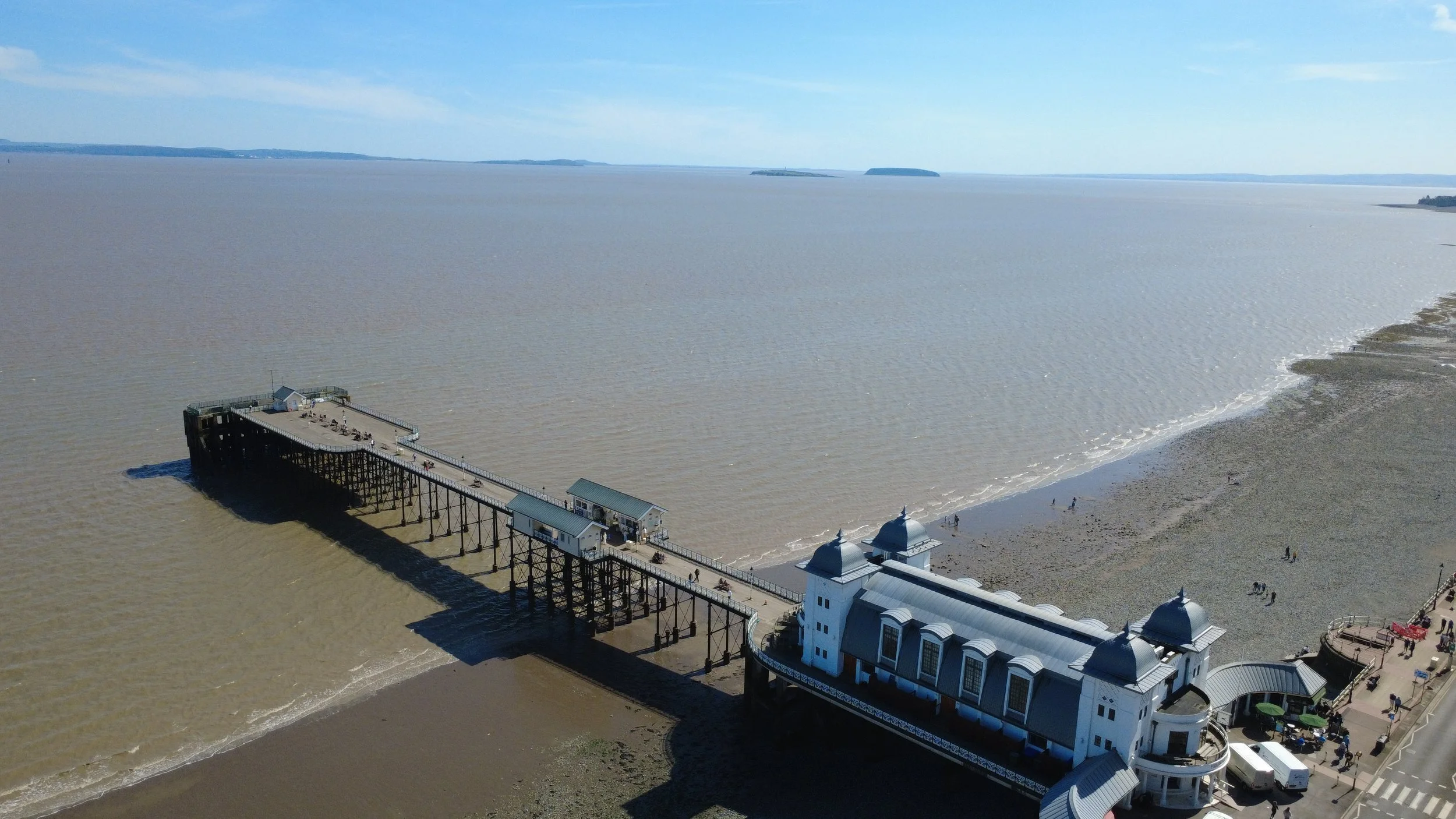 Aerial drone photo of Penarth Pier by The Bird's Eye Guy