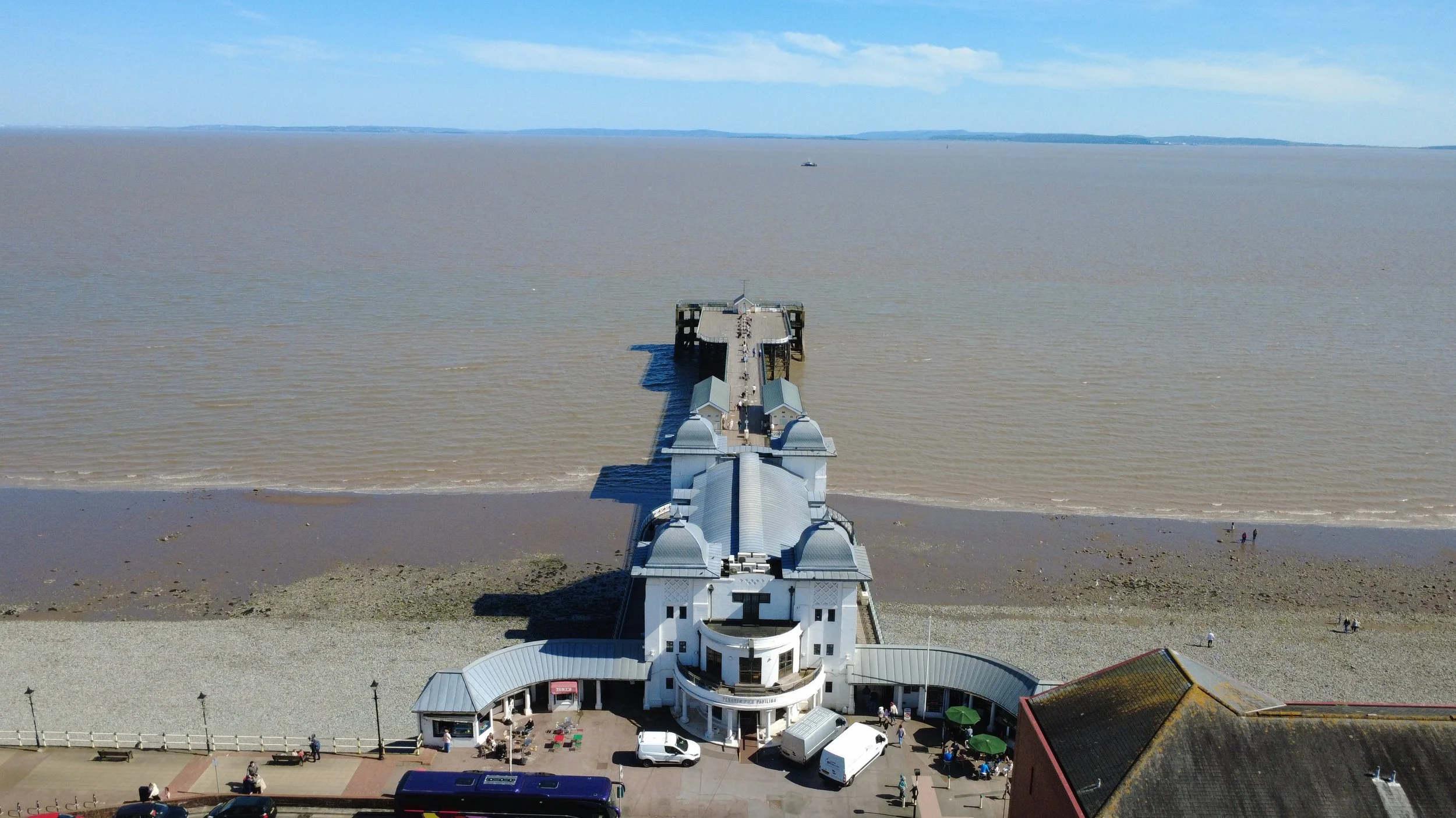 Aerial drone photo of Penarth Pier by The Bird's Eye Guy