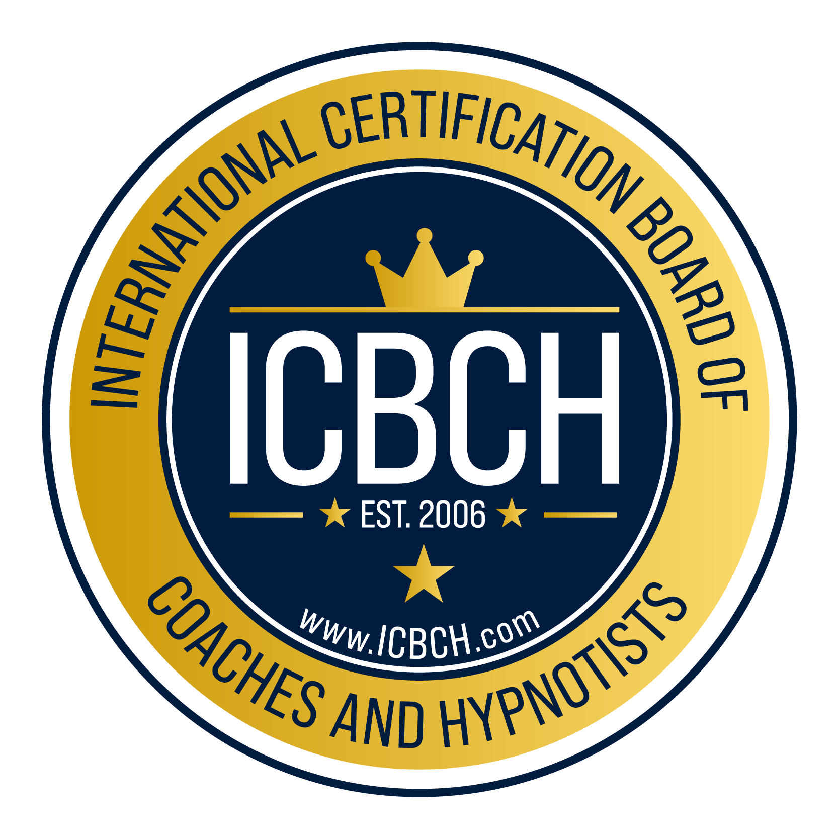 ICBCH certification seal — Jill Lien is a certified member of the International Certification Board of Coaches and Hypnotists