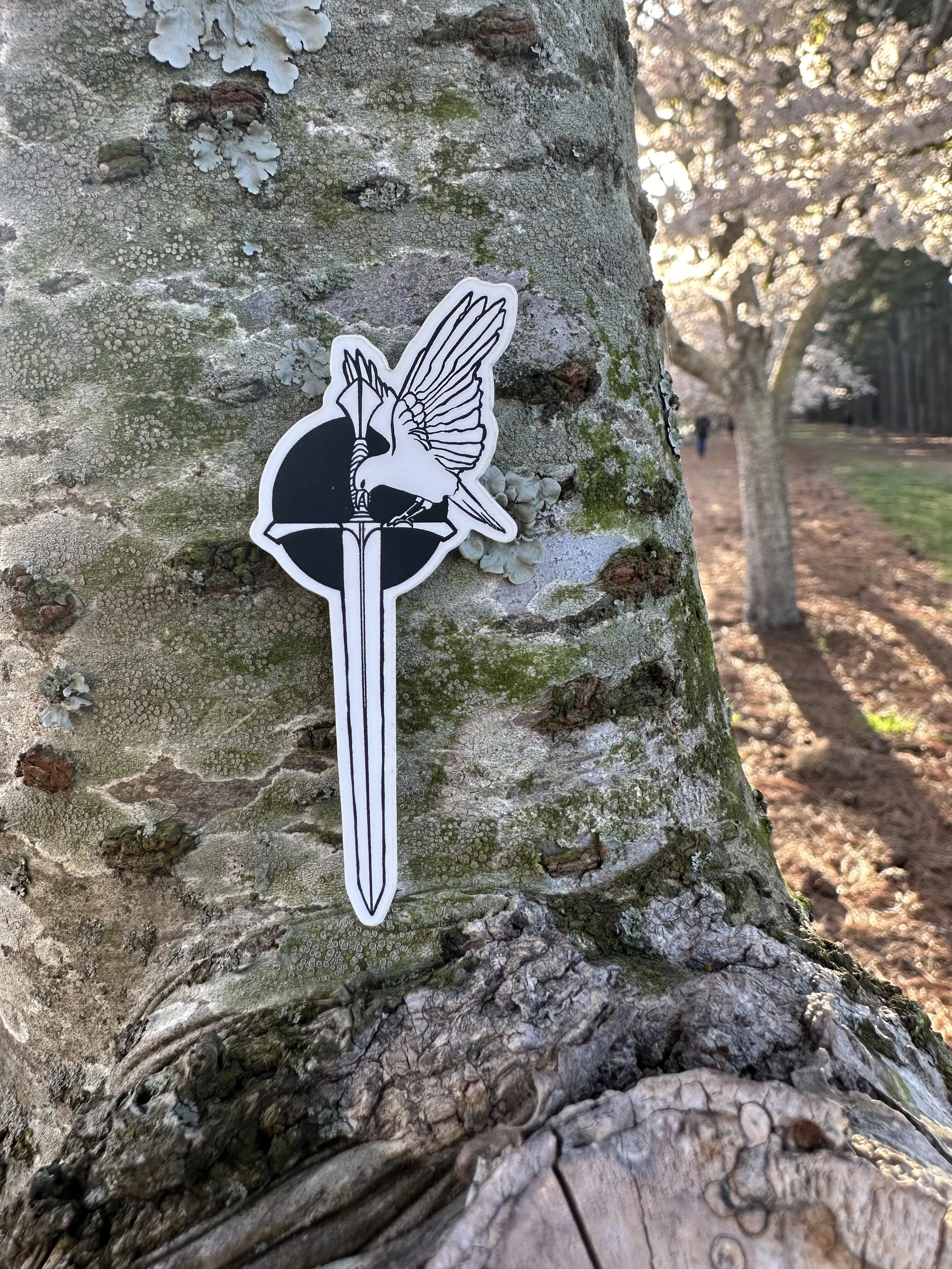 Raven Sword Water Resistant Vinyl Sticker
