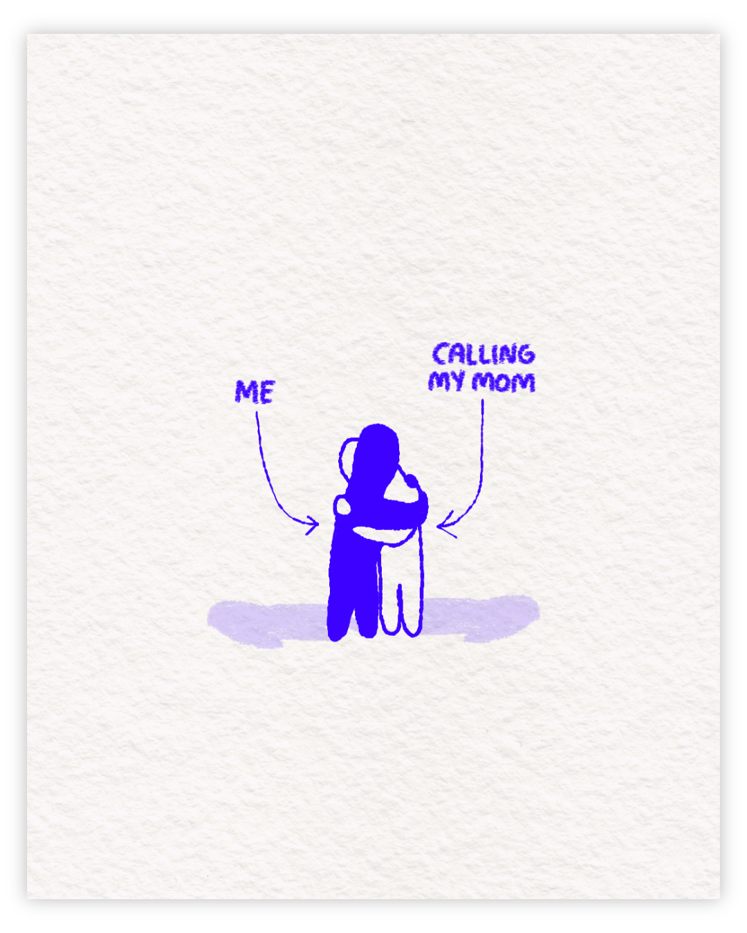 Calling My Mom Print