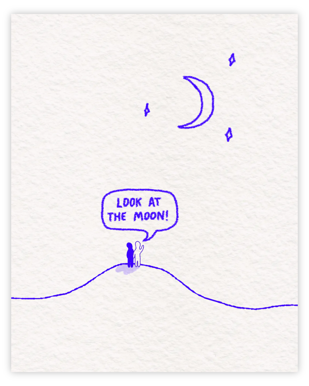 Look at the Moon Print