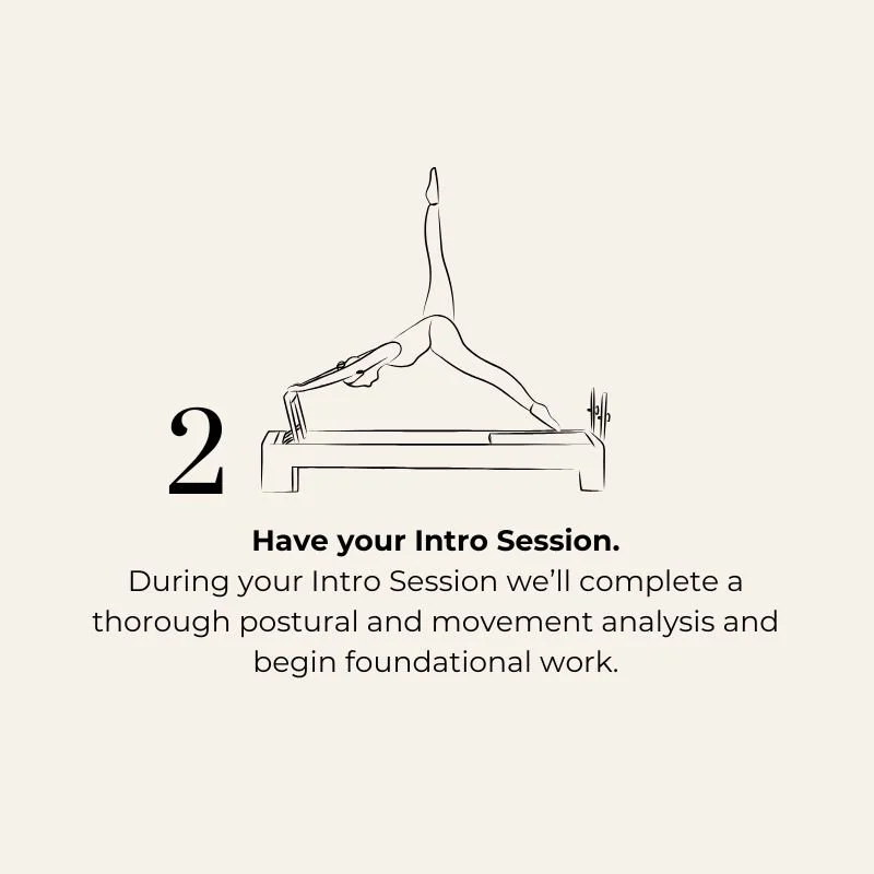 Get a postural analysis and begin foundation work at your first Pilates session with Andrea Moreno at Mira Movement Pilates in Charlotte NC.