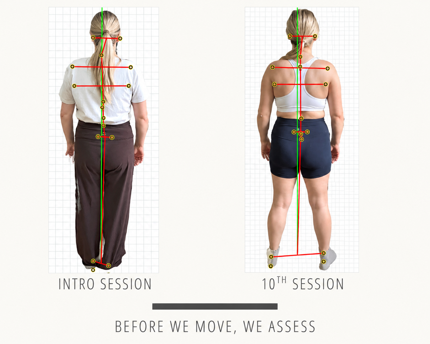 Andrea Moreno, scoliosis-specific certified Pilates instructor with Mira Movement in Charlotte NC will assess your spine during the intro session.
