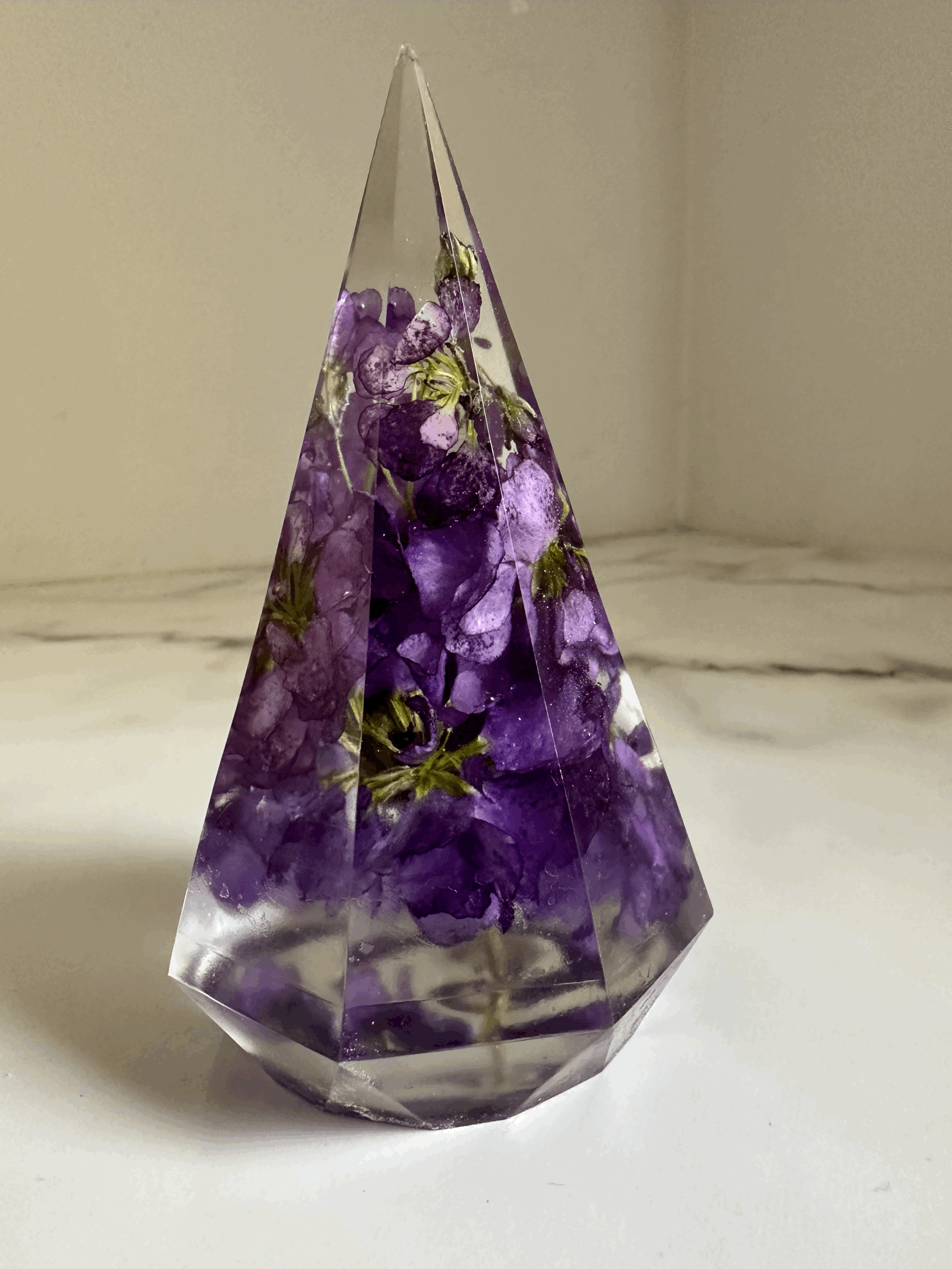 Purple Floral Ring Spike