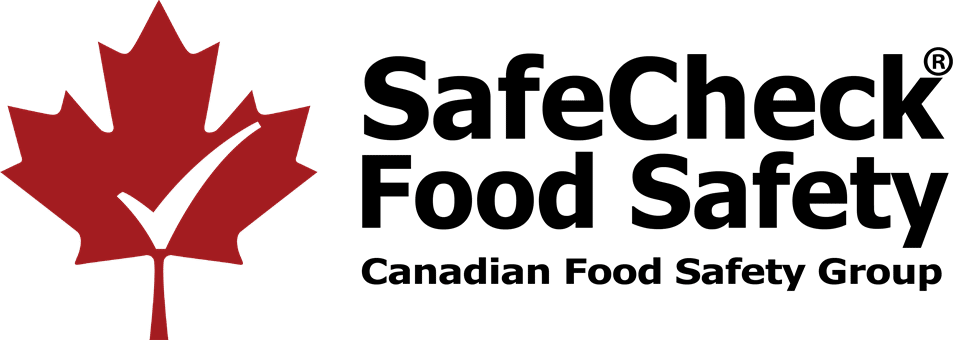 Logo featuring a red maple leaf with a black checkmark and the words 'Certificate of Recognition' and 'Canadian Food Safety'.