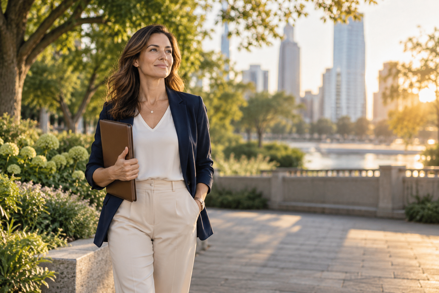 Woman planning a meaningful new career and lifestyle