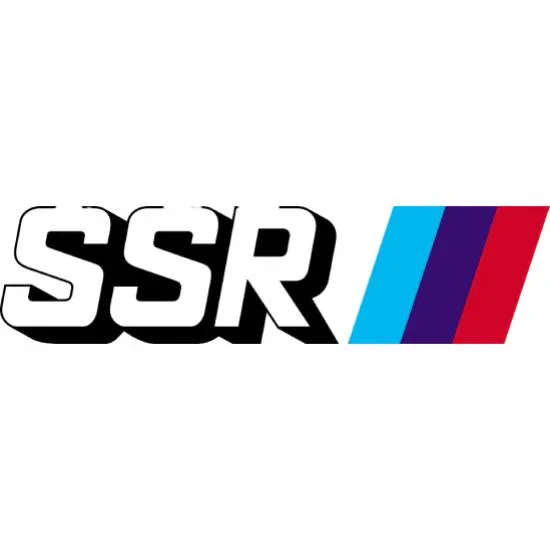 SSRS logo with blue, purple, and red colored stripes