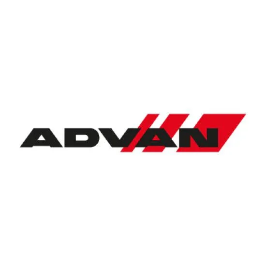 Logo with the word "ADVAN" in black and red stylized letters.