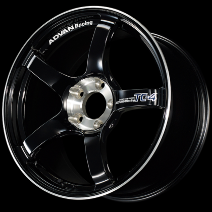 Advan TC-4 SE 15x5.0 / +45 Offset / 4x100 / 63mm Bore / Racing Gloss Black and Diamond Cut