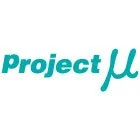 Text reading 'Project μ' in teal font.