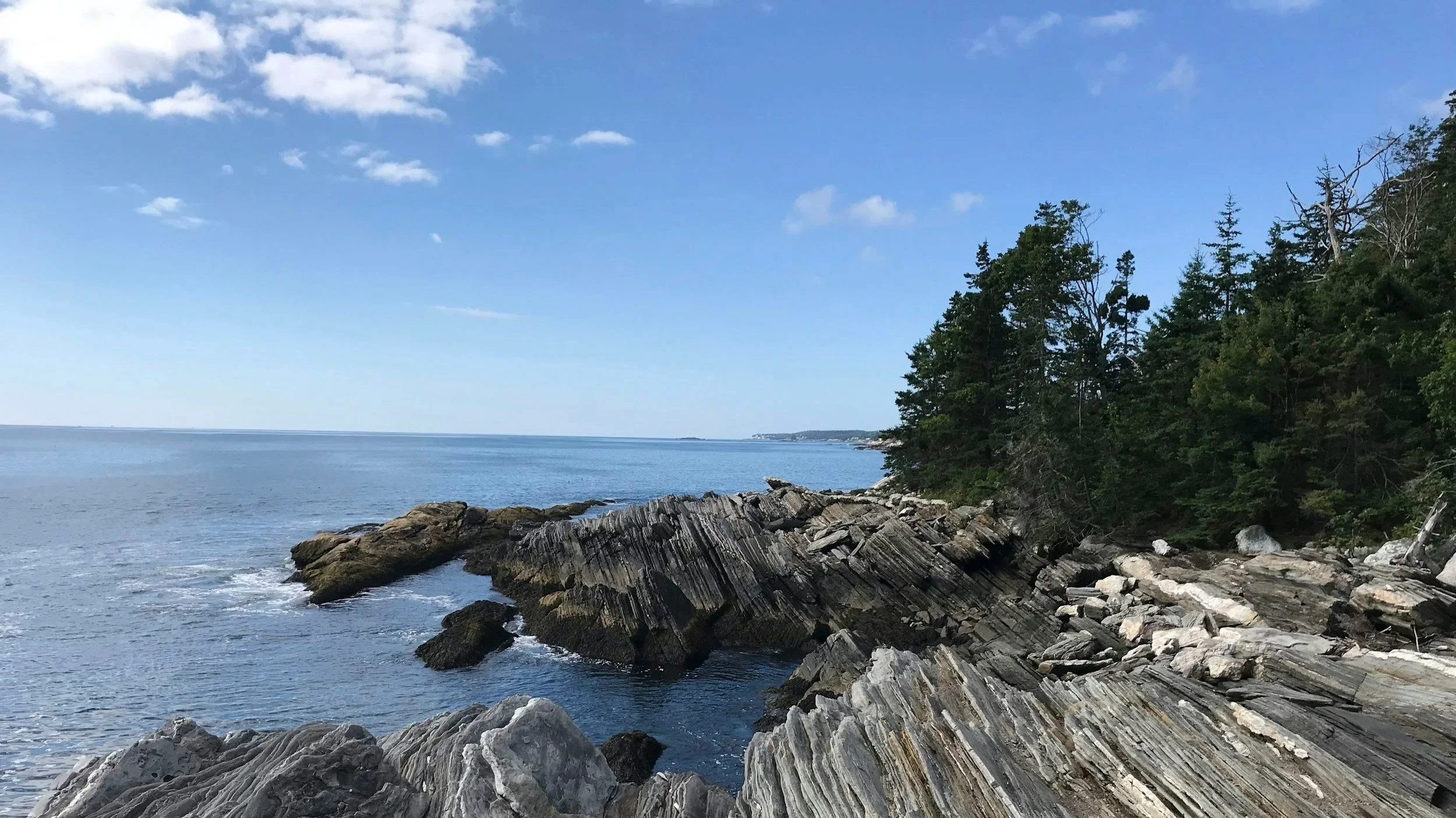 Rocky coast of Maine in Greater Portland