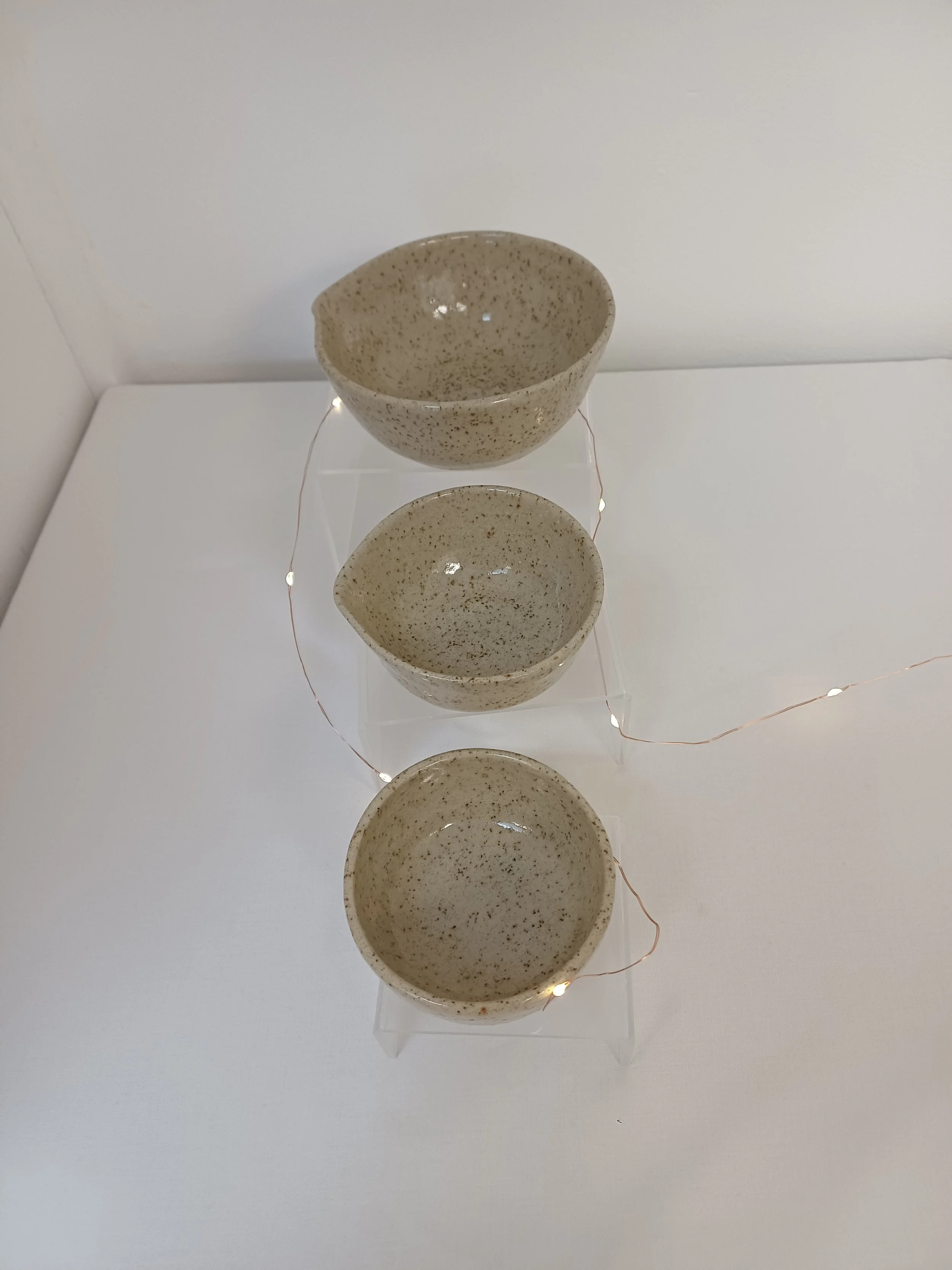 Coming soon! Small speckled stoneware bowl