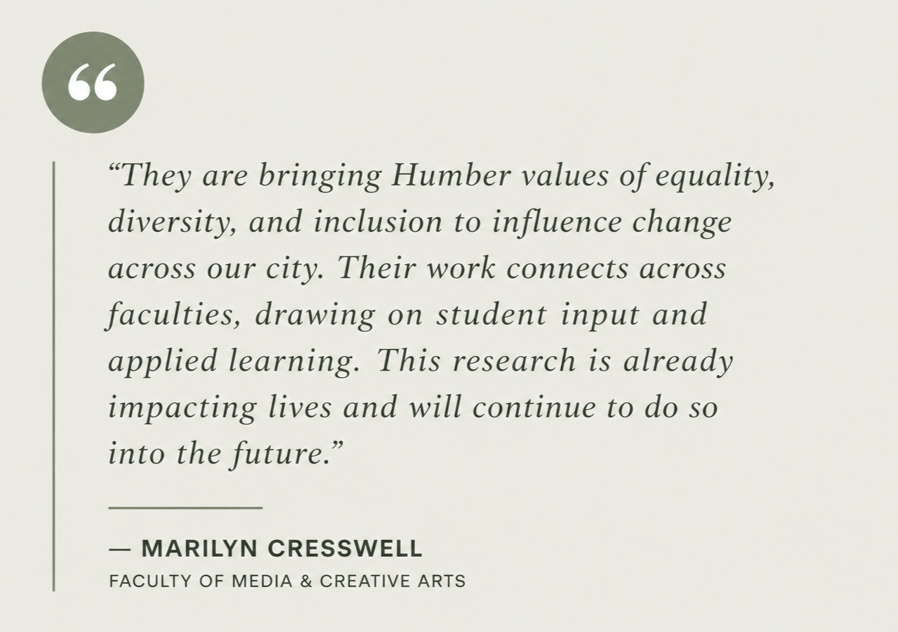 Quotation discussing the impact of community policing research on equity, inclusion, and public engagement.