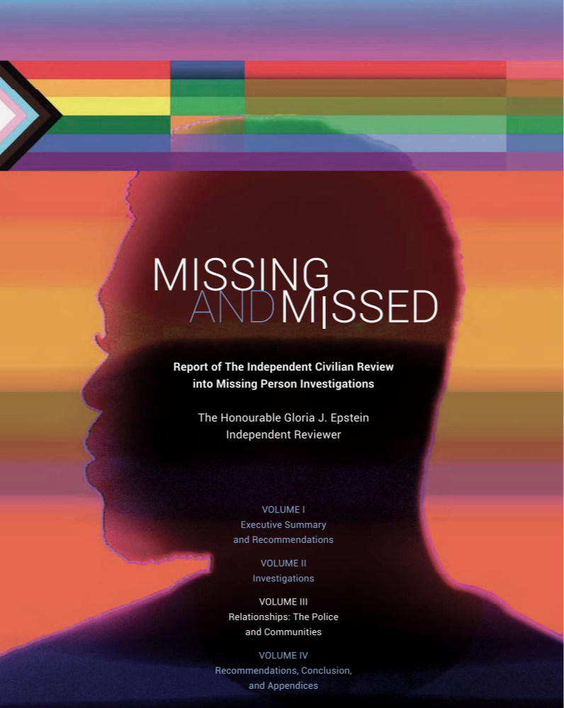 Independent civilian review publication discussing community-engaged policing and missing persons investigations.