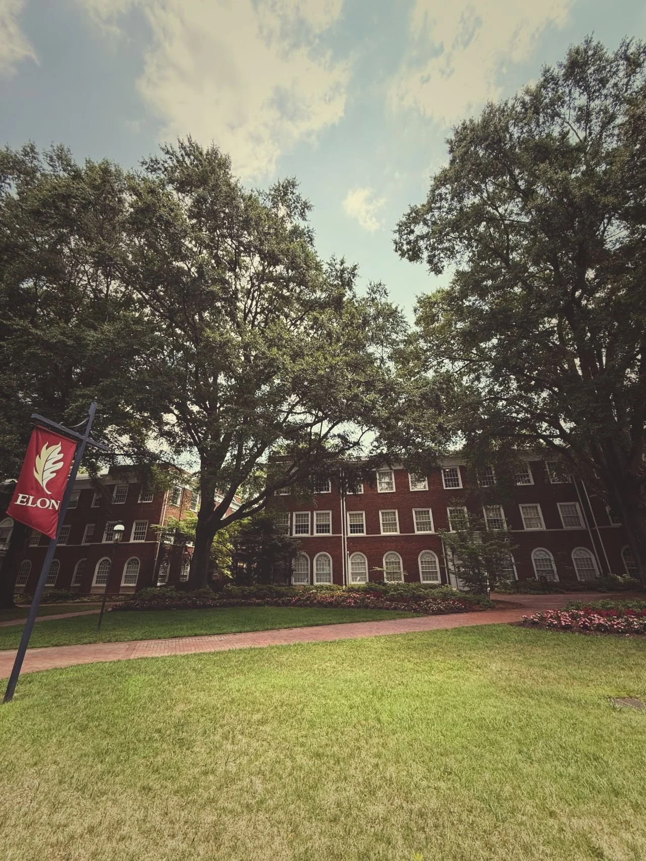 Campus view at Elon University in North Carolina, connected to research on inclusive and critical pedagogies.