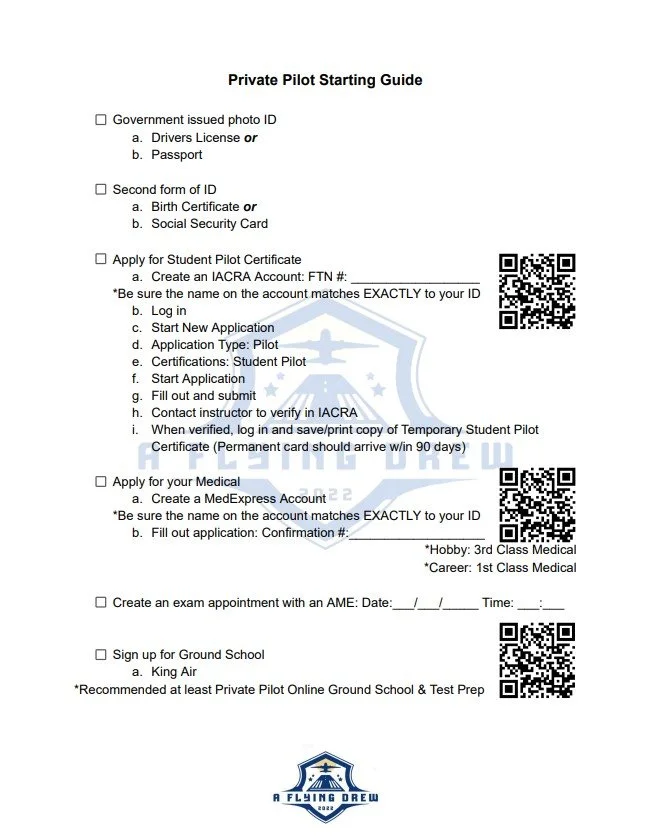 Private Pilot Starting Guide