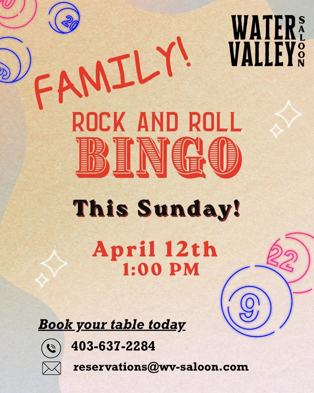 🎵 Family Rock n&rsquo; Roll Bingo 🎵

We&rsquo;re mixing in songs the kids will recognize, throwbacks the parents grew up with, and a few old-school classics for the real oldies in the crowd 😉

No trivia skills needed &mdash; just listen for the so