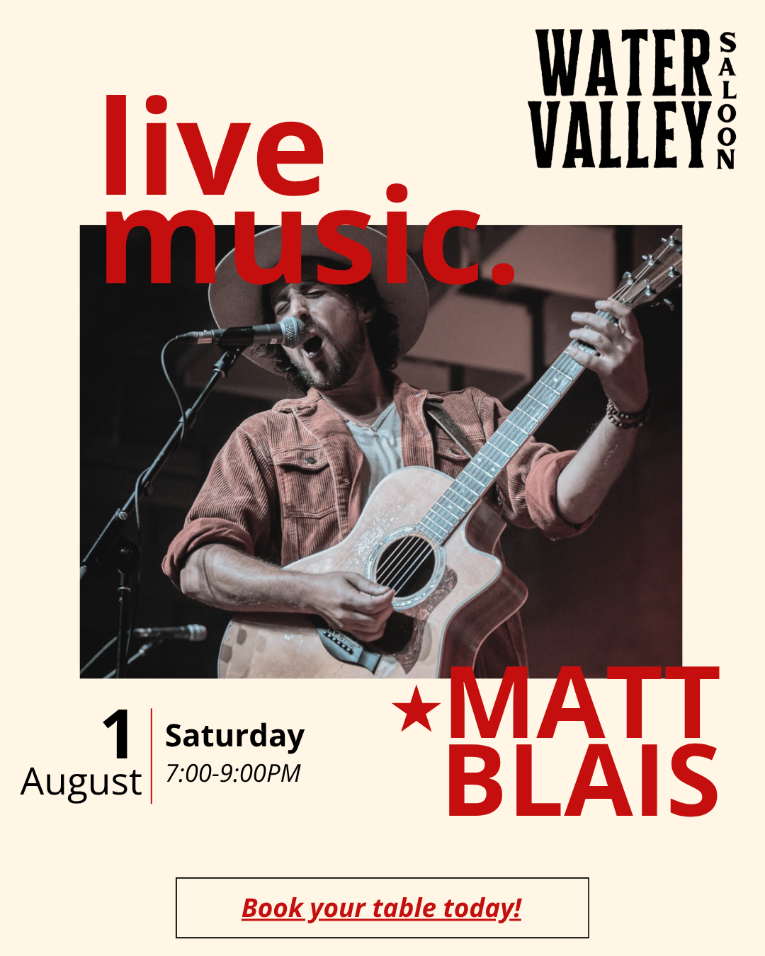 🎶 Live Music Saturday Nights 🎶 - Matt Blais